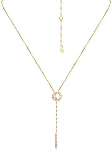 MAISON D'ARGENT Vergold. Halskette mit Edelsteinen - (L)40 cm