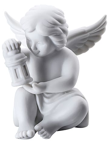 Rosenthal Figurka dekoracyjna "Angel with lantern" w kolorze białym - 5 x 6 x 6 cm