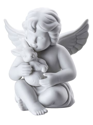 Rosenthal Figurka dekoracyjna "Angel with rabbit" w kolorze białym - 9 x 10 x 8 cm