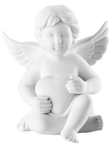 Rosenthal Dekofigur "Engel mit Herz" in Weiß - (B)13 x (H)14 x (T)11 cm