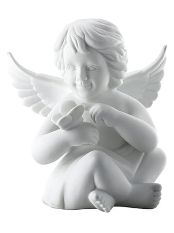 Rosenthal Decoratief figuur "Engel met vlinder" wit - (B)14 x (H)12 x (D)13 cm