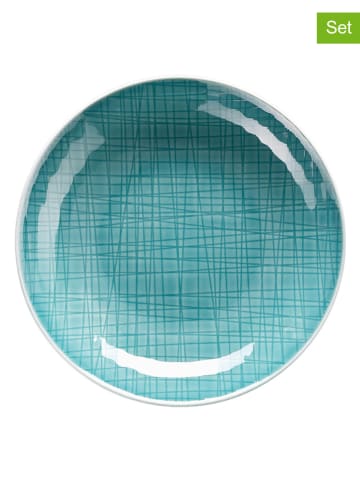 Rosenthal 6er-Set: Suppenteller "Mesh" in Blau - Ø 19 cm