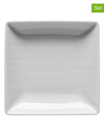 Rosenthal 6er-Set: Servieplatten "Mesh" in Weiß - (L)10 x (B)10 cm