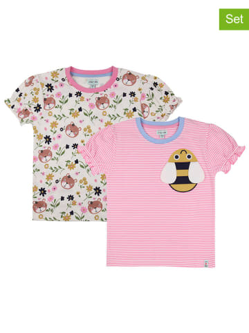 Lilly and Sid 2er-Set: Shirts in Rosa/ Creme