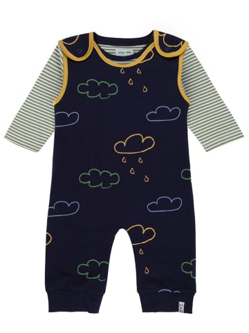 Lilly and Sid 2-delige outfit donkerblauw/groen