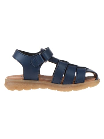 kmins Leren enkelsandalen donkerblauw