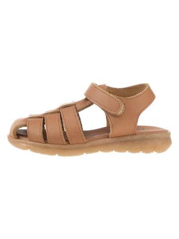 kmins Leren enkelsandalen lichtbruin