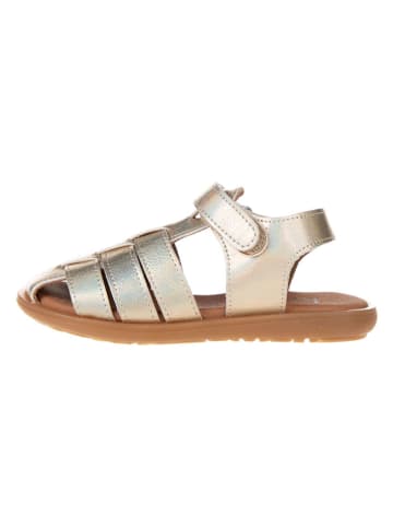 kmins Leder-Halbsandalen in Gold