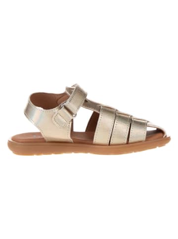 kmins Leder-Halbsandalen in Gold
