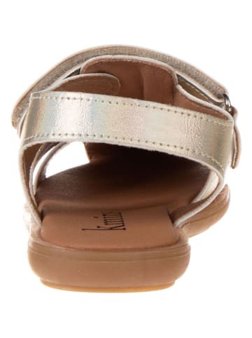 kmins Leren enkelsandalen goudkleurig