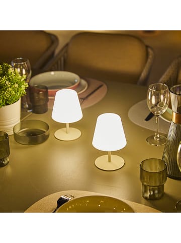 lumisky Lapmy stołowe LED (2 szt.) w kolorze biało-beżowym - Ø 11 x wys. 16 cm