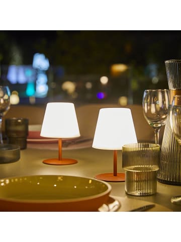 lumisky Lapmy stołowe LED (2 szt.) w kolorze biało-brązowym - Ø 11 x wys. 16 cm