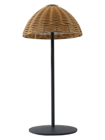 lumisky Lampa stołowa LED "Faroe" w kolorze czarno-brązowym - Ø 15 x wys. 30 cm