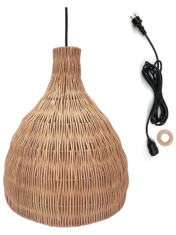 lumisky Hängeleuchte "Bella" in Natur - (B)32 x (H)38 cm