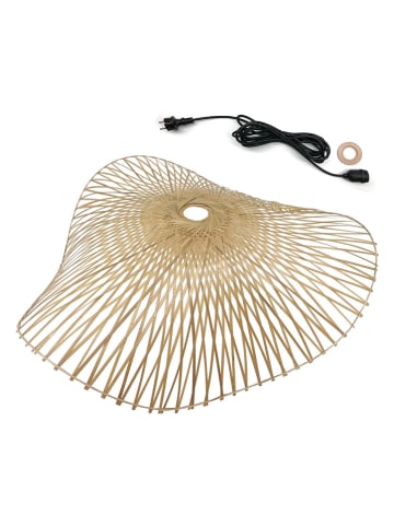 lumisky Lampa wisząca "Laia" w kolorze jasnobrązowym - Ø 80 cm