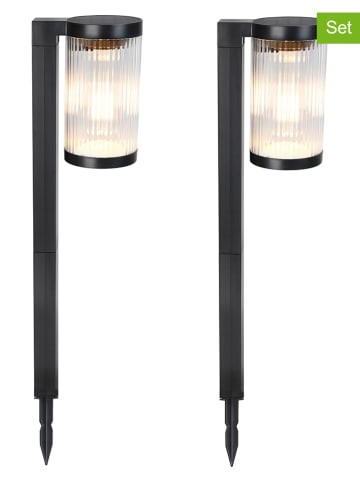 lumisky 2er-Set: LED-Außenleuchten "Beamlit" in Schwarz - (B)7,8 x (H)57,9 x (T)11 cm
