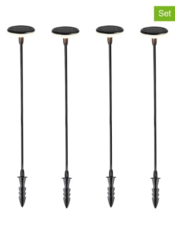 lumisky Lampy zewnętrzne LED (4 szt.) w kolorze czarnym - Ø 9,6 x wys. 76,2 cm