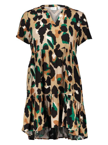 Vila Kleid in Hellbraun/ Grün/ Schwarz