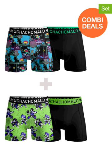 Muchachomalo 4-delige set: boxershorts zwart/meerkleurig
