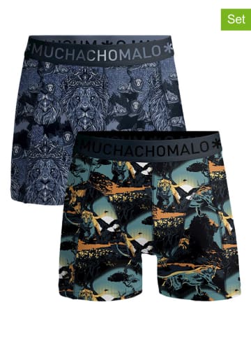 Muchachomalo 2-delige set: boxershorts donkerblauw/meerkleurig