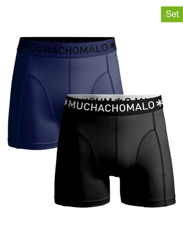 Muchachomalo 2er-Set: Boxershorts in Dunkelblau/ Schwarz