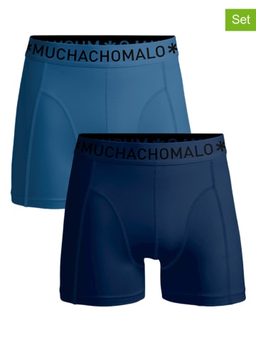Muchachomalo Bokserki (2 pary) w kolorze granatowym i niebieskim