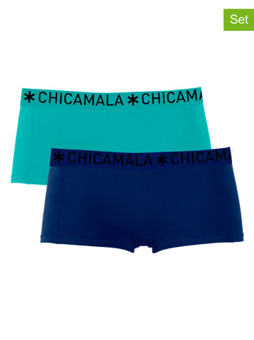 Muchachomalo 2-delige set: boxershorts donkerblauw/turquoise