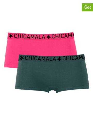 Muchachomalo 2er-Set: Boxershorts in Khaki/ Pink
