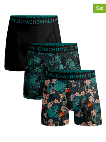Muchachomalo 3-delige set: boxershorts zwart/groen