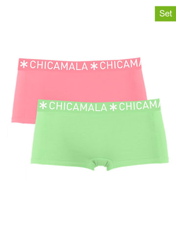 Muchachomalo 2-delige set: boxershorts groen/lichtroze