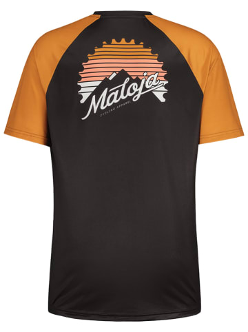 Maloja Functioneel shirt "DentroM" zwart/lichtbruin