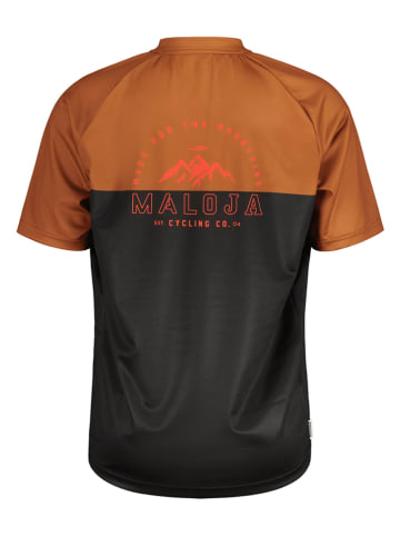 Maloja Fietsshirt "BarettiM" lichtbruin/zwart