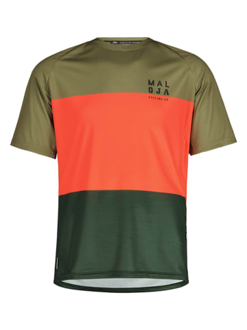 Maloja Fietsshirt "BarettiM" groen/oranje