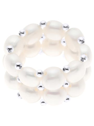 ATELIERS SAINT GERMAIN Pierścionek perłowy w kolorze białym