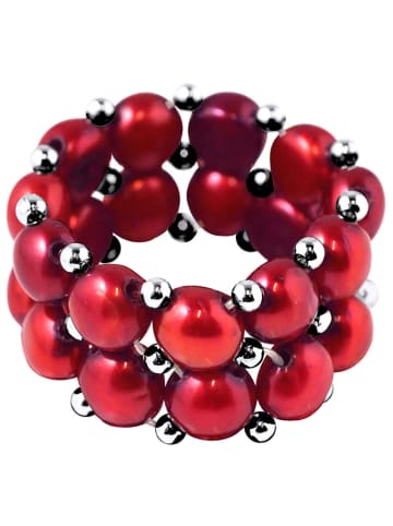 ATELIERS SAINT GERMAIN Pierścionek perłowy w kolorze czerwonym