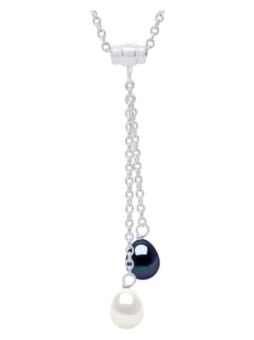 ATELIERS SAINT GERMAIN Silber-Halskette mit Perlen - (L)42 cm