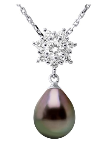 ATELIERS SAINT GERMAIN Zilveren ketting met tahitikweekparel en edelstenen - (L)42 cm