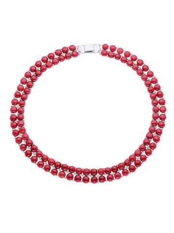 ATELIERS SAINT GERMAIN Naszyjnik perłowy w kolorze czerwonym - dł. 40 cm