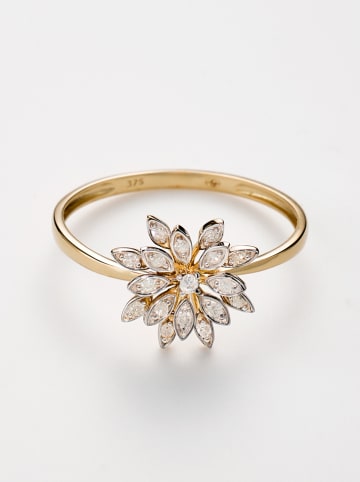 DIAMOND & CO Złoty pierścionek "Bouquet" z diamentami