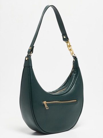 Victor & Hugo Paris Leder-Schultertasche "Tivo" in Dunkelgrün - (B)28 x (H)16 x (T)8,5 cm