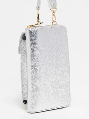 Victor & Hugo Paris Leder-Geldbörse "Nicki" in Silber - (B)19 x (H)11 x (T)2 cm