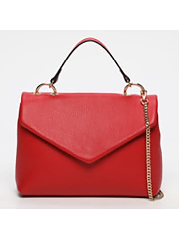 Victor & Hugo Paris Leder-Henkeltasche "Yuna" in Rot - (B)31 x (H)22 x (T)10 cm