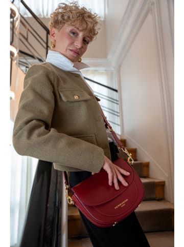 Victor & Hugo Paris Leder-Umhängetasche "Aya" in Bordeaux - (B)17 x (H)23 x (T)7,5 cm