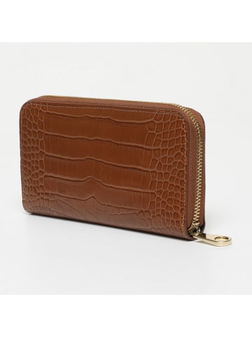 Victor & Hugo Paris Leren portemonnee "Eni" bruin - (B)39 x (H)10 x (D)1 cm