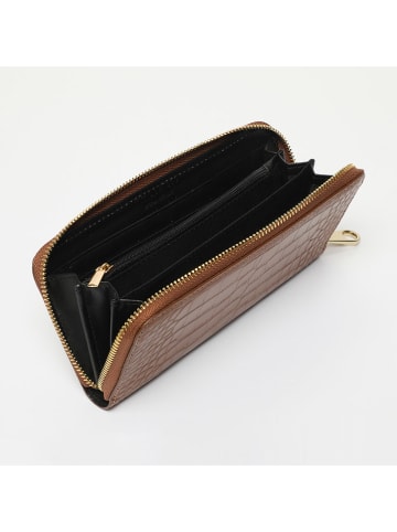 Victor & Hugo Paris Leder-Geldbörse "Eni" in Braun - (B)19 x (H)10 x (T)3 cm
