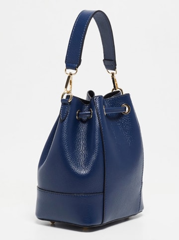 Victor & Hugo Paris Leren schoudertas " Mini Livy" donkerblauw - (B)18 x (H)21,5 x (D)11 cm