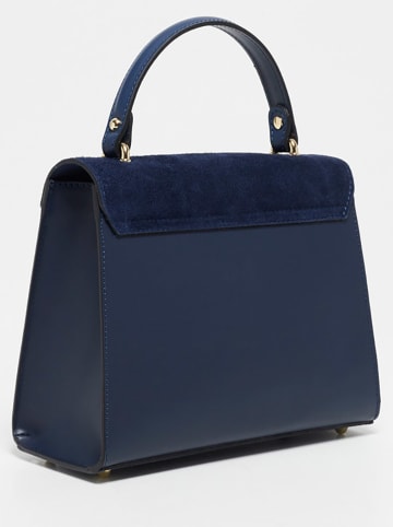 Victor & Hugo Paris Leder-Henkeltasche "Shak" in Dunkelblau - (B)23,5 x (H)20 x (T)10 cm