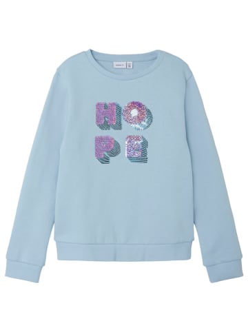 name it Sweatshirt "Distrine" in Hellblau