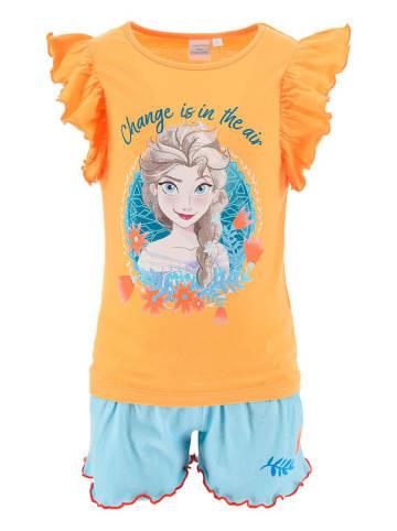 Disney Frozen 2-delige outfit oranje/lichtblauw