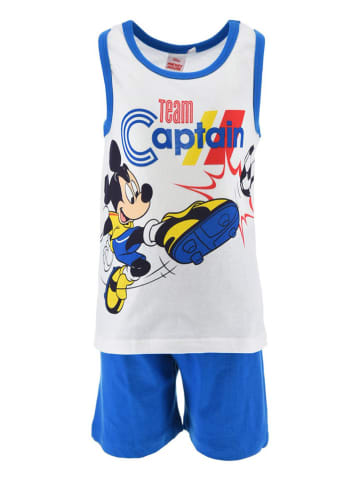 Disney Mickey Mouse Pyjama "Mickey" in Blau/ Weiß